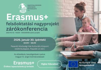 MEGHÍVÓ  a NOE Erasmus+ felsőoktatási nagyprojektjének zárókonferenciájára